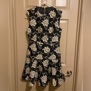 Black and cream red baker dress